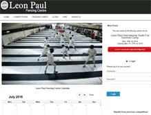 Tablet Screenshot of leonpaulfencingcentre.com